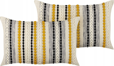 Set jastëkësh dekorativ Ardisia, 40 x 60 cm, pambuk, bezhë me vija
