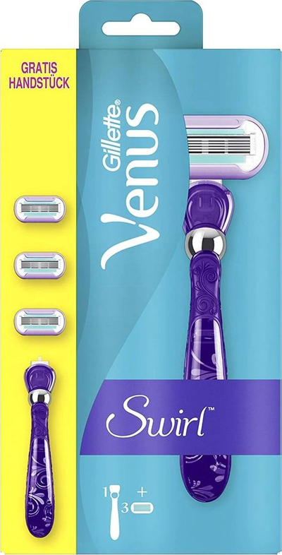 Set rroje për goca Gillette Venus Swirl, 5 tehe, 3 koka zëvendësuese, lejla
