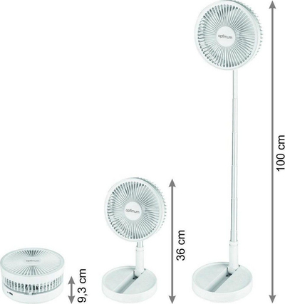 Ventilator freskues me bateri Optimum WB 1020, 100 cm, i kremtë