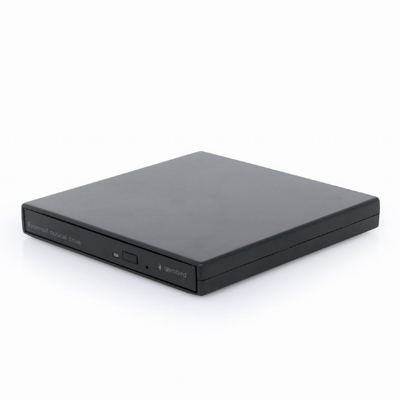 Disk optik i jashtëm Gembird DVD-USB-04, USB 2.0, 24x CD, 8x DVD, i zi