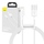 Kabllo USB Lightning Baseus Superior CALYS-A02, 1m, 2.4A, e bardhë
