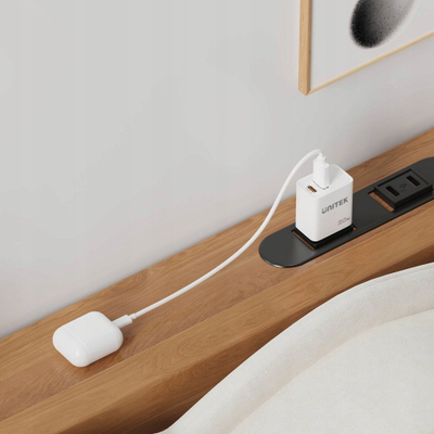 Karikues muri Unitek Y-PW21212, 20W, USB-A USB-C, i bardhë