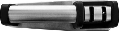 Mprehës thikash Orion Stainless Steel, disqe metalike dhe qeramike, trup çelik inox, gri