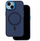 Kapak telefoni Frozen Mag Case për iPhone 11, MagSafe, gjysmë i tejdukshëm, blu navy