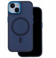 Mbulesë telefoni Frozen Mag Case për iPhone 11, MagSafe, gjysmë transparente, blu navy