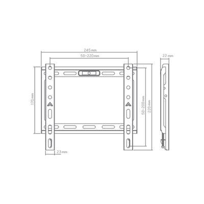 Mbajtëse për TV Sbox BL-3722F, 13"-45", Fix