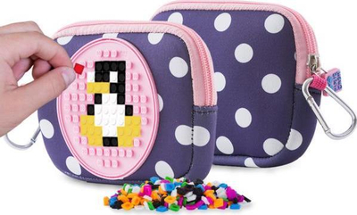 Etui universal PIXIE CREW, silikon edhe neopren, blu me pika të bardha