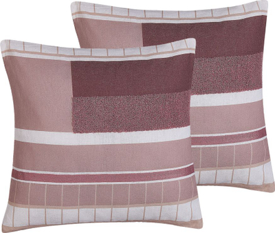 Set jastëkësh dekorativë Beliani ERINUS, 45 x 45 cm, motiv gjeometrik, shumëngjyrësh