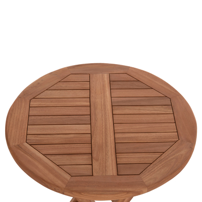 Tavolinë kopshti HomeMarkt Eris, druri teak, palosëse, 60x60x75 cm, ngjyrë natyrale