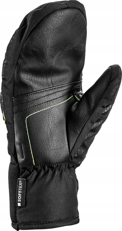 Dorëza skish Leki Wcr Team 3D Jr Mitt, për kalamaj, Black Ice Lemon