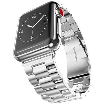 Rrip ore Eternico Elegance Metal Pro për Apple Watch, 38mm 40mm 41mm, çelik inox, ngjyrë argjendi