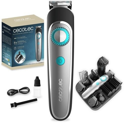 Makineri qethëse Cecotec PrecisionCare Beard Trimmer + Hair Clipper 100059, pa kabllo, për mjekër dhe flokë, e zezë