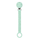 [OUTLET] Mbajtse per meme universale prej silikoni dhe gome - 21 cm -Mint Green Pattern