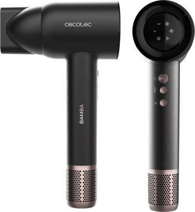 Tharëse flokësh Cecotec Bamba Ionicare Rockstar Nano Iontech, me jone, e vogël kompakte, gri