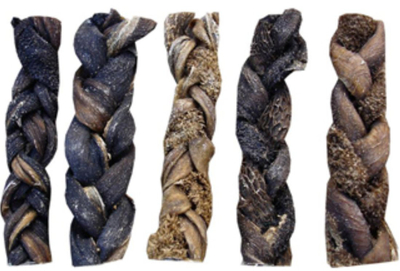 Грицки за кучиња Mr. Pretzel Braid, говедски румен, природни, 250g