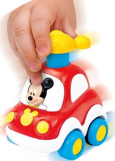Lodër makinë Disney Clementoni Press and Go, plastike, shumëngjyrëshe