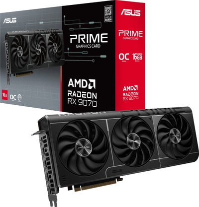 Kарта графичка ASUS Prime RX9070 O16G, AMD Radeon RX 9070, 16GB GDDR6, бела