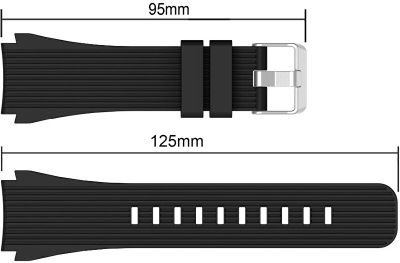 4-раковен ремен за Samsung Galaxy Watch - црн, 22 мм