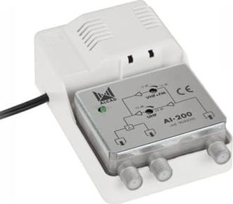 Përforcues antene Alcad AI-200, broadband, VHF UHF, gri