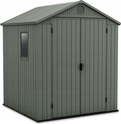 Shtëpi kopshti Keter Darwin 6x6, me dysheme, e gjelbër