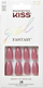 Вештачки нокти KISS Gel Fantasy Sculpted Letter to Ur EX, средна должина, форма ковчег, темно розови