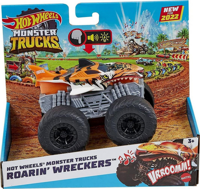Lodër Hot Wheels Monster Trucks Roarin Wreckers - Tiger Shark