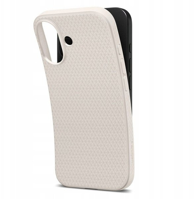 Mbulesë telefoni Spigen Liquid Air për iPhone 17, kompatibile me Natural Titanium, gri