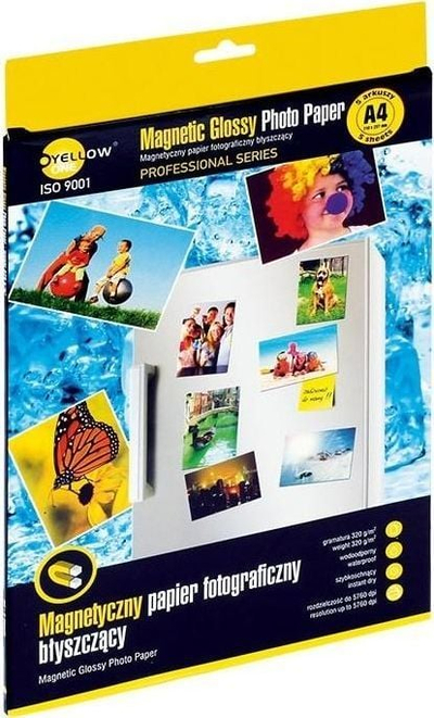 Магнетна фотографска хартија Јellow One Photo Paper, A4, 320 g/m², бела со сјај