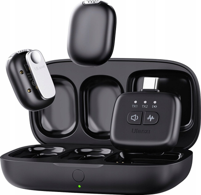 Mikrofon wireless Ulanzi A30 TinyMic, set me 2 transmetues, USB C, i zi