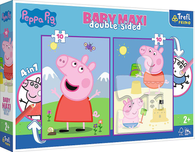 Puzzle për fëmijë Clementoni Baby Maxi, 2x10 pjesë, Peppa Pig, shumëngjyrëshe