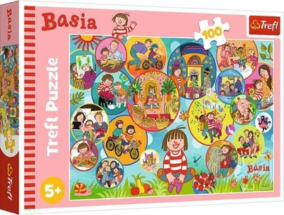 Puzzle TREFL Basia Spend the Day, 100 pjesë, 41 x 27.5 cm, shumëngjyrësh