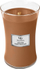 Свеќа WoodWick Santal Myrrh, дрвенеста и блага арома, 180 часа, бела
