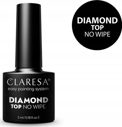 Top coat për thonj Claresa Top Diamond, UV LED, no wipe, 5 g