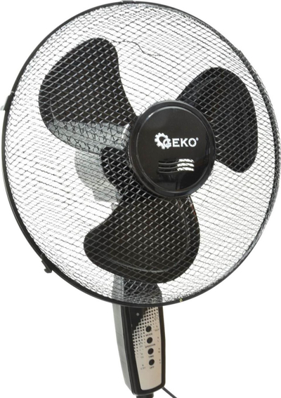 Ventilator në këmbë GEKO G80473, 16", me telekomandë, i zi