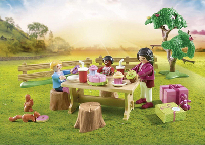 Set lodrash Playmobil Country Pony Farm Birthday Party 70997, 81 copa, për kalamaj 4-10 vjeç, shumëngjyrësh