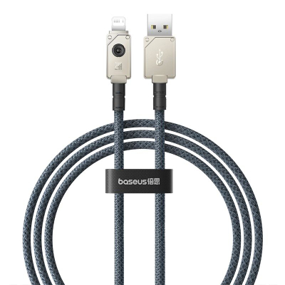 Kabllo USB Baseus Aramid Fiber, USB A në Lightning, 1 m, e bardhë