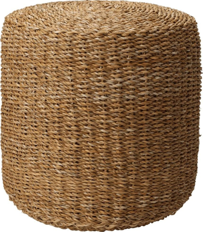 Pуф Home &amp; Styling тркалезен, Ø40x38 cm, морска трева, природна