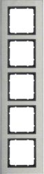 Kornizë Berker B.7 10253606, 5 vende, montim horizontal, inoks antracit