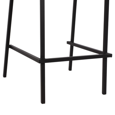 Stol Olympias metalik i zi 47×58×111 cm (HM5528.01), zezë
