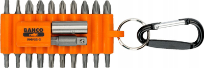 Set bitash BAHCO 59S/22-2, 22 copë, me karabiner, portokalli