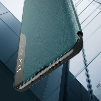 Këllëf telefoni Hurtel Eco Leather View, për Samsung Galaxy A72 4G, tip libër me mbajtëse, vjollcë