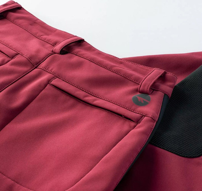 Pantallona softshell Hi-Tec Astoni W, për goca, që s’i zë uji, ngjyrë e kuqe e errët