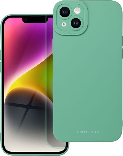 Mbrojtëse telefoni Roar Luna për iPhone 14 Plus, TPU, kompatibile me karikim wireless, jeshile