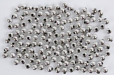 Rruaza Fandy Beads, 6 mm, 30 g, argjendi metalike