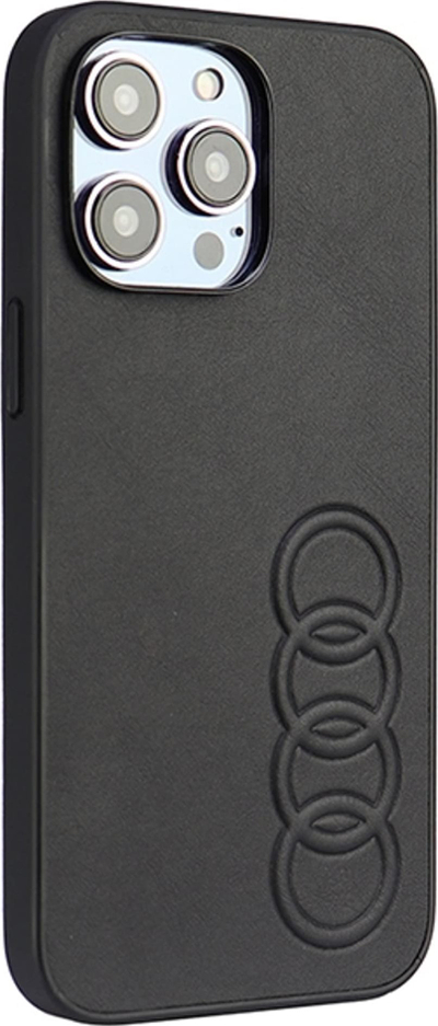 Futlle telefoni Audi Synthetic Leather, për iPhone 14 Pro Max 6.7", hardcase, e zezë