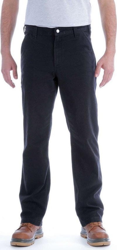 Pantallona pune Carhartt Duck Dungaree, W40 L32, pambuk i fortë, të zeza