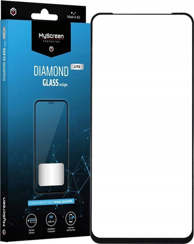 Xham mbrojtës MS Diamond Glass Edge Lite për Realme 9 5G, 9H, Full Glue, i zi