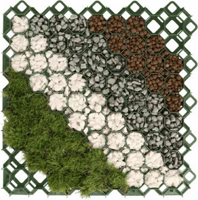 Rrjetë kopshti Bradas Multi Grid KRMG40GY, 40mm, 60cm x 60cm, e gjelbër