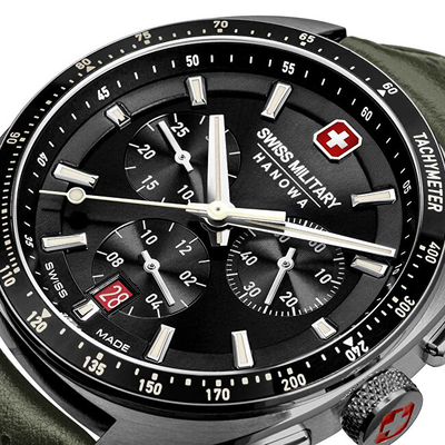Orë për meshkuj Swiss Military Hanowa Defender SMWGC0003340, e gjelbër