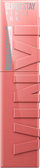 Ruj i lëngshëm Maybelline New York SuperStay Vinyl Ink 100 Charmed, qëndrueshmëri e gjatë, 4.2ml